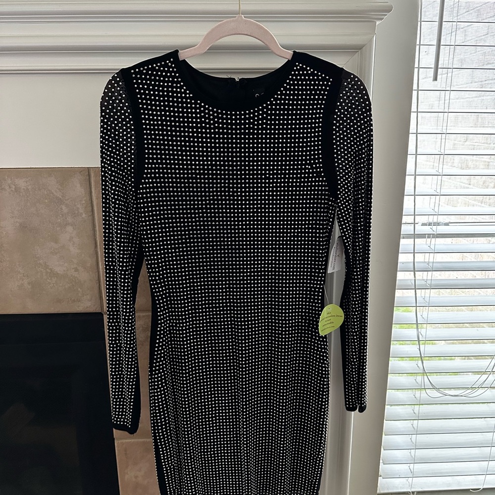 Bodycon Black Studded Dress